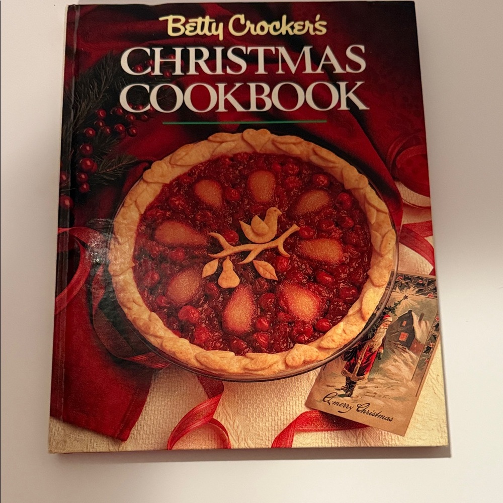 Vintage hardback Betty Crocker’s Christmas cookbook from 1988.